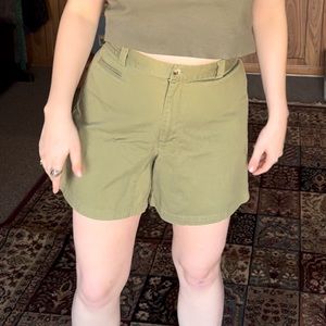 Vintage 90s Raffaella Green High-Waisted Long Line Shorts